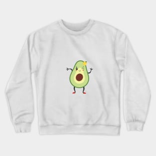 Aguacate chica con flor en el pelo Crewneck Sweatshirt